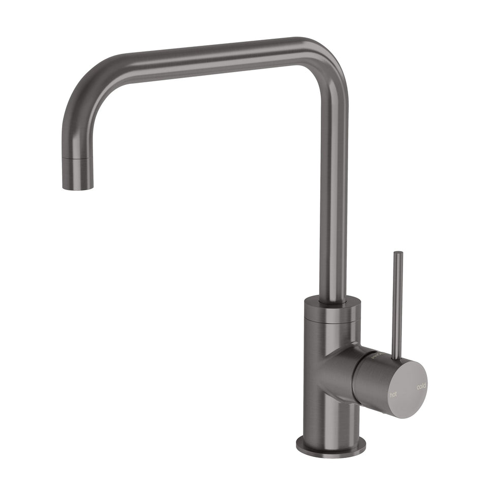 Phoenix Vivid Slimline Sink Mixer 220mm Squareline Brushed Carbon