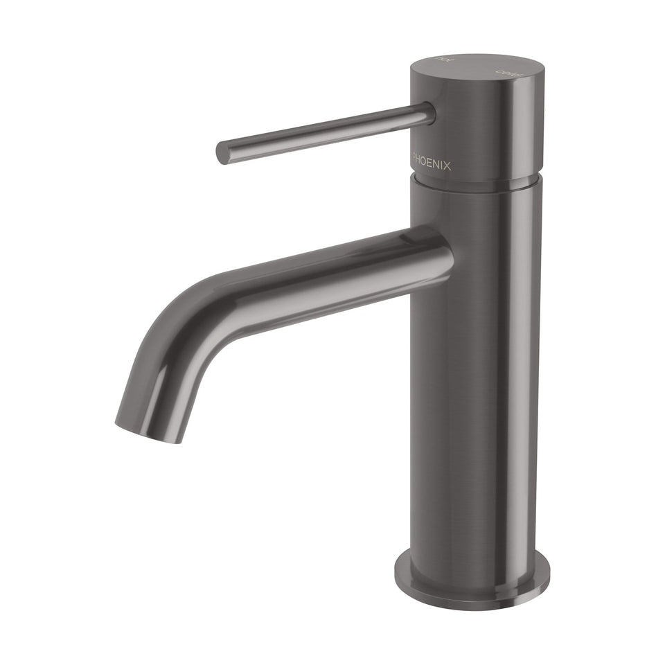 Phoenix Tapware Vivid Slimline Basin Mixer Curved Outlet - Lead Free