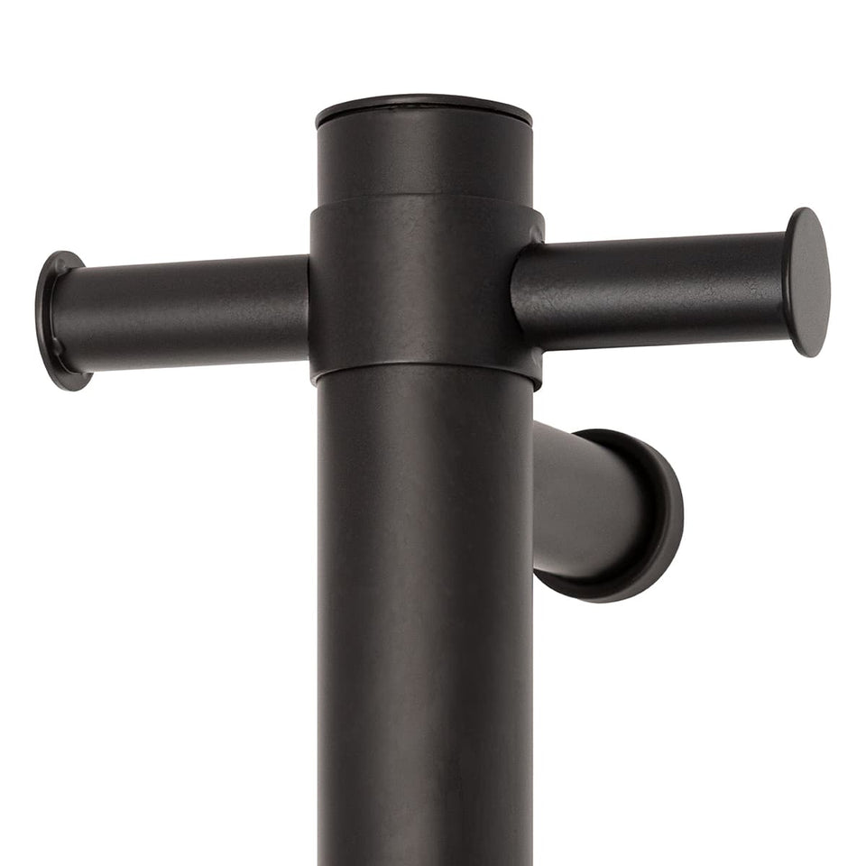 Thermogroup VSH900HB Matt Black Round 240Volt Vertical Single Heated Rail (VSH900HB) 3