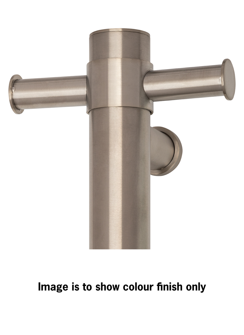 Thermogroup VP900BN Brushed Nickel Flat Pill 12V Vertical Single Heated Towel Rail (VP900BN) 2