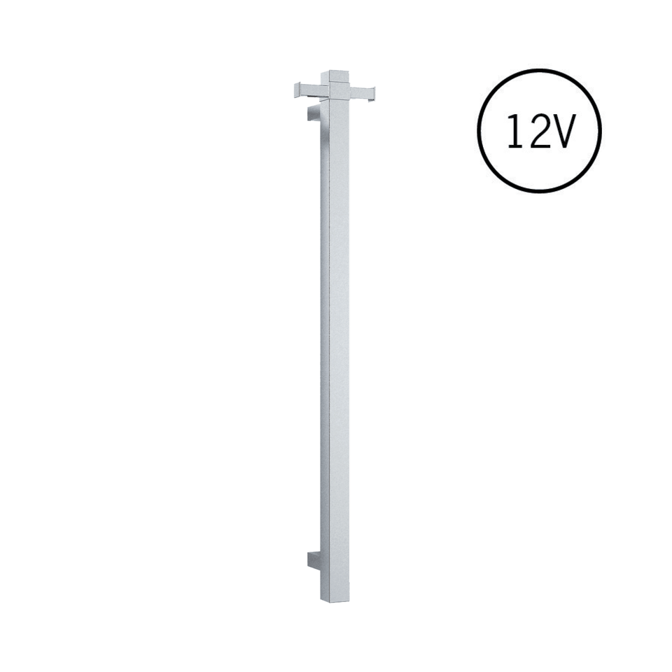 Thermogroup VS900SH Square Vertical Single Bar Polished Heated Towel Rail (VS900SH)