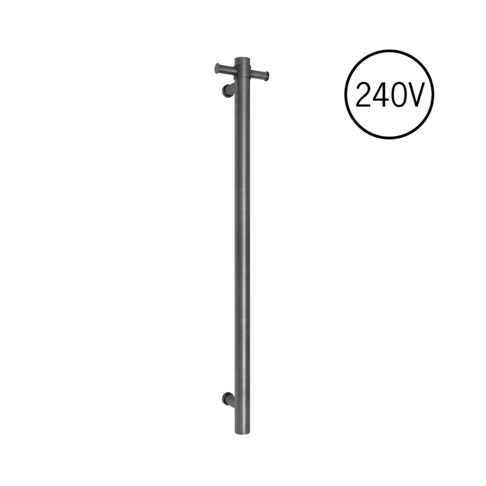 Thermogroup 240Volt Vertical Single Heated Rail - Brushed Gun Metal (VSH900HBGM)