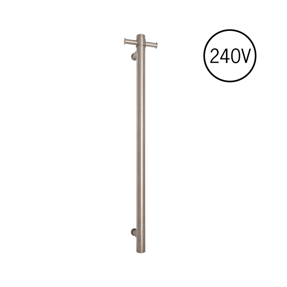 Thermogroup VSH900HBR Brushed Round 240Volt Vertical Single Heated Rail (VSH900HBR)