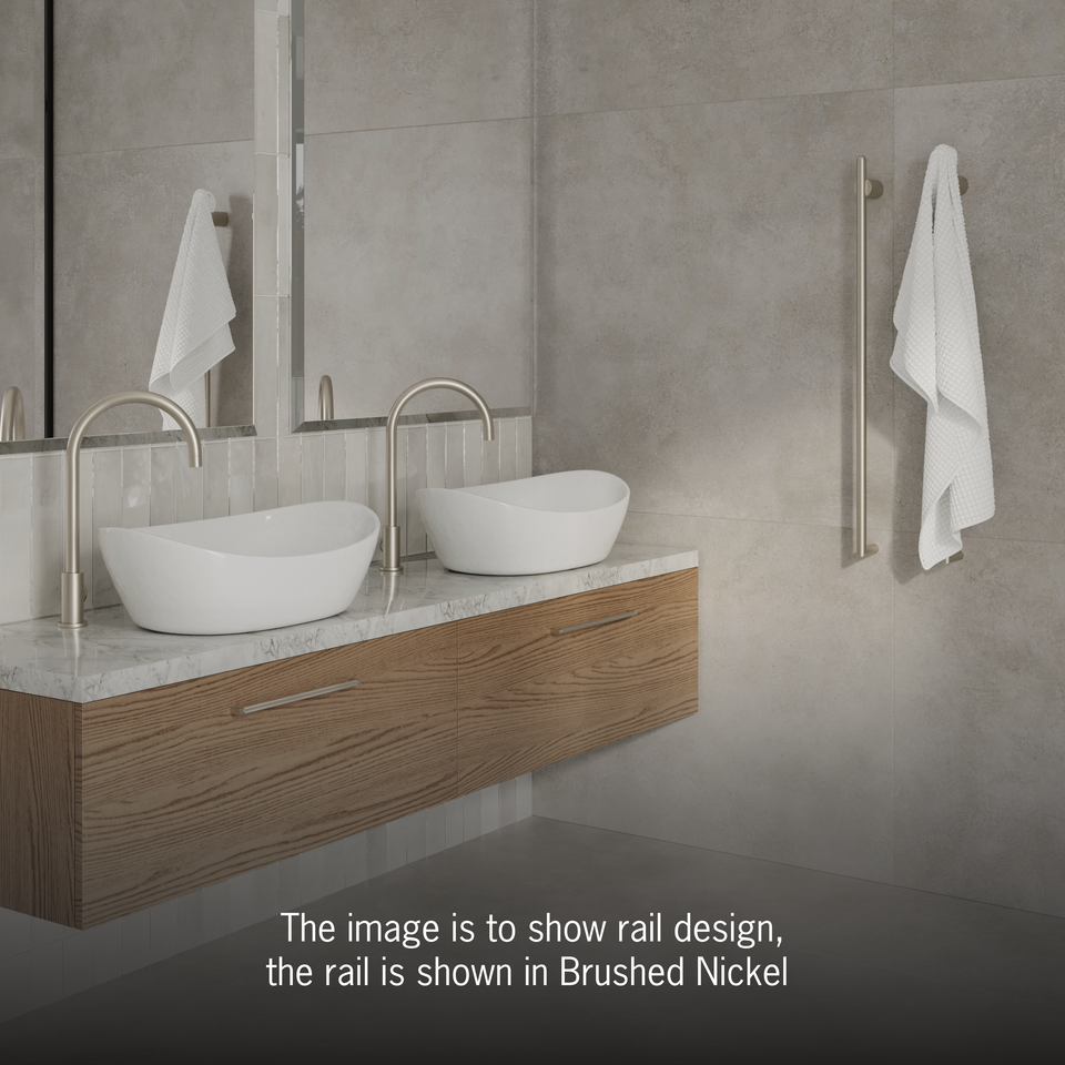Thermogroup VTH900 Polished Stainless Vertical Heated Towel Rail (VTH900) 4