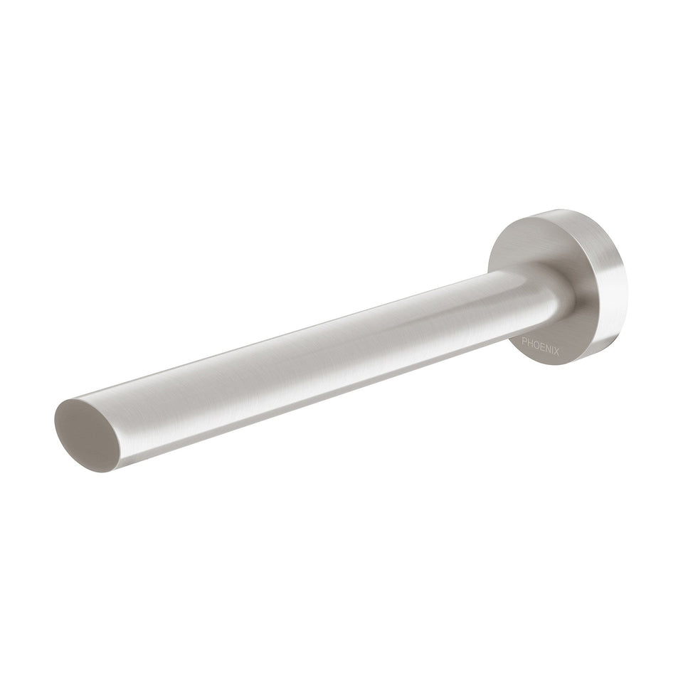 Phoenix Tapware Vivid Slimline Oval Wall Bath Outlet – Lead Free - Brushed Nickel (VV776-40-1)