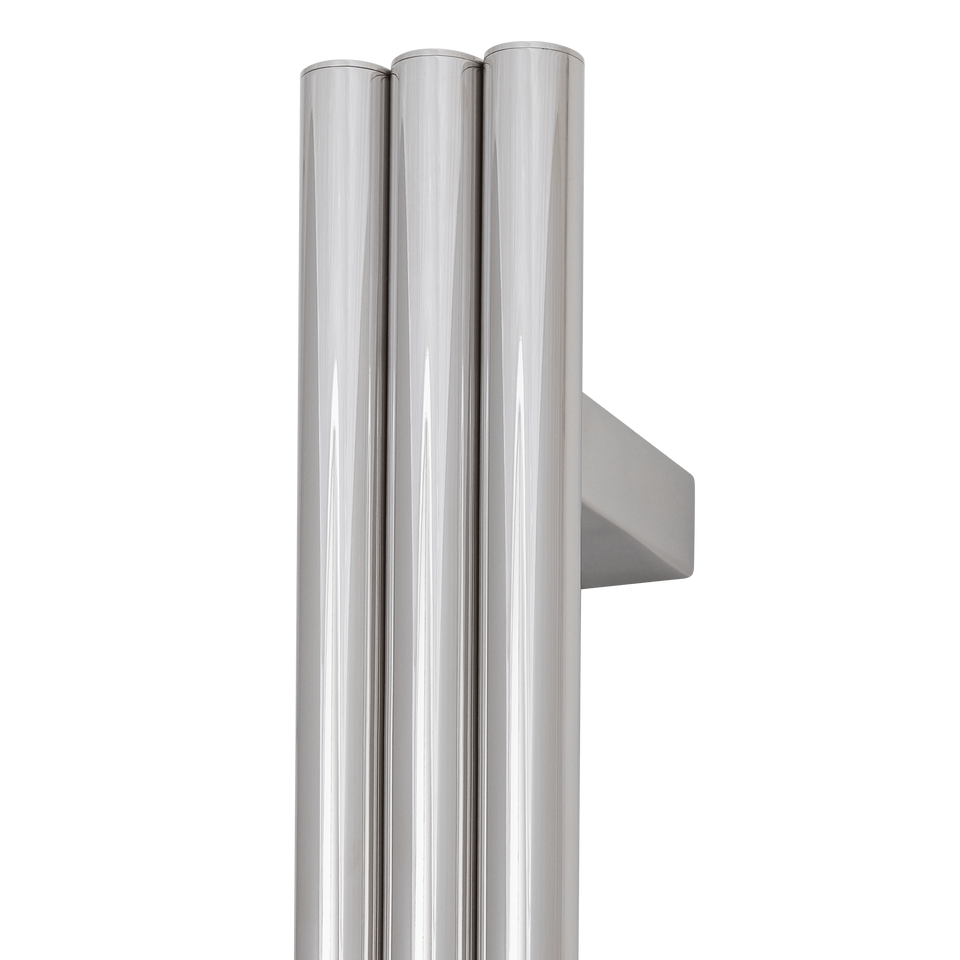 Thermogroup VW900 Polished Stainless Steel Triple Tube Vertical Single Heated Towel Rail (VW900) 2