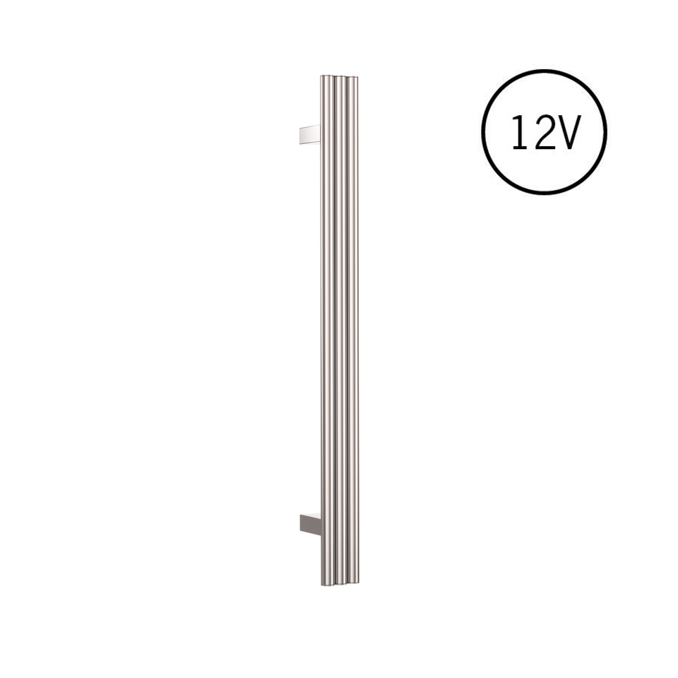 Thermogroup Triple Tube Vertical Single Heated Towel Rail - Polished Stainless Steel (VW900)