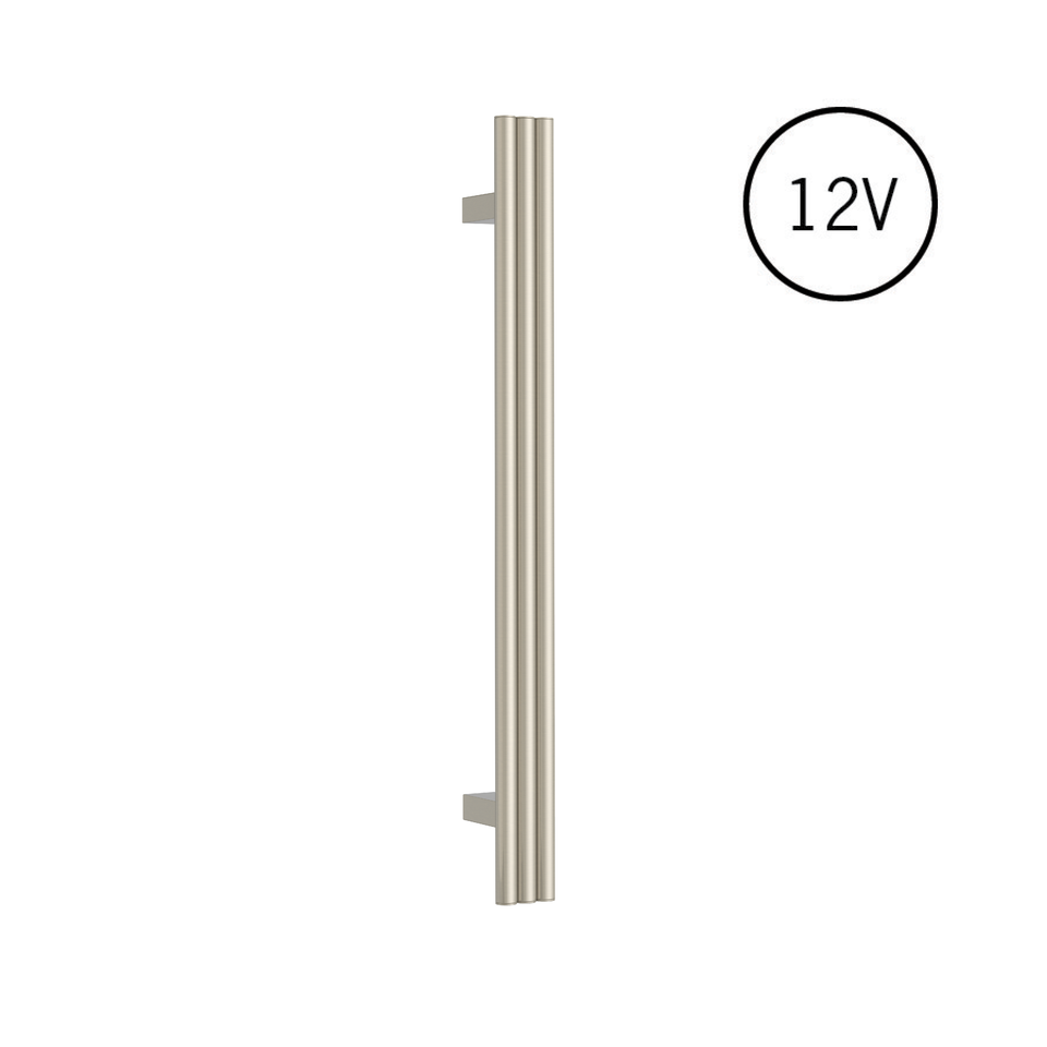 Thermogroup VW900BN Brushed Nickel Triple Tube Vertical Single Heated Towel Rail (VW900BN)