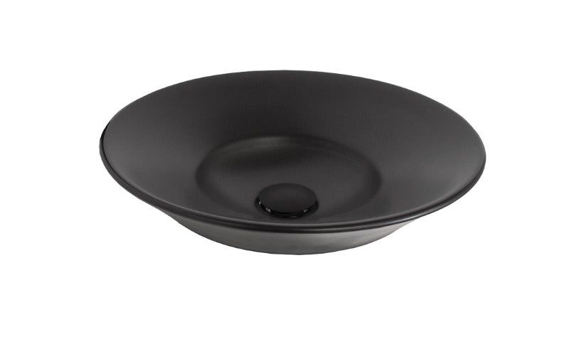 ADP Venus ceramic semi-inset basin 410mm dia. Matte Black