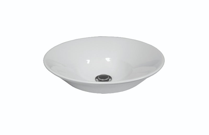 ADP Venus ceramic semi-inset basin 410mm dia. White