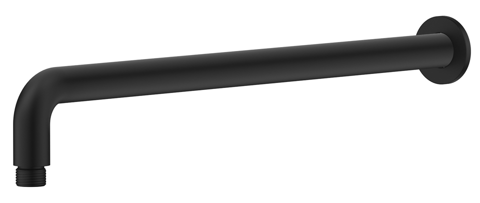 Bella Vista Mica Wall Shower Arm – 450mm – Curved (WPC-450-R-BLK)
