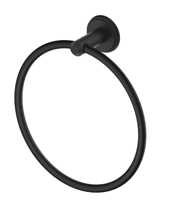 Bella Vista Mica Heritage Towel Ring (1704-BLK)
