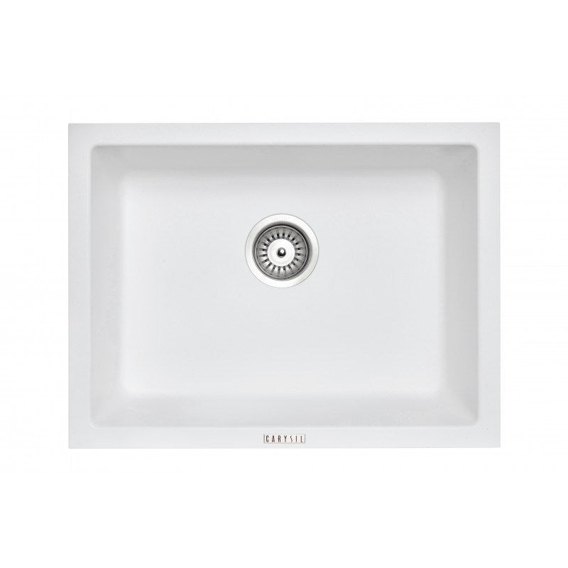 610 x 457 x 205mm Carysil Single Big Bowl Granite Kitchen/Laundry Sink Top/Flush/Under Mount (WH6145.KS)