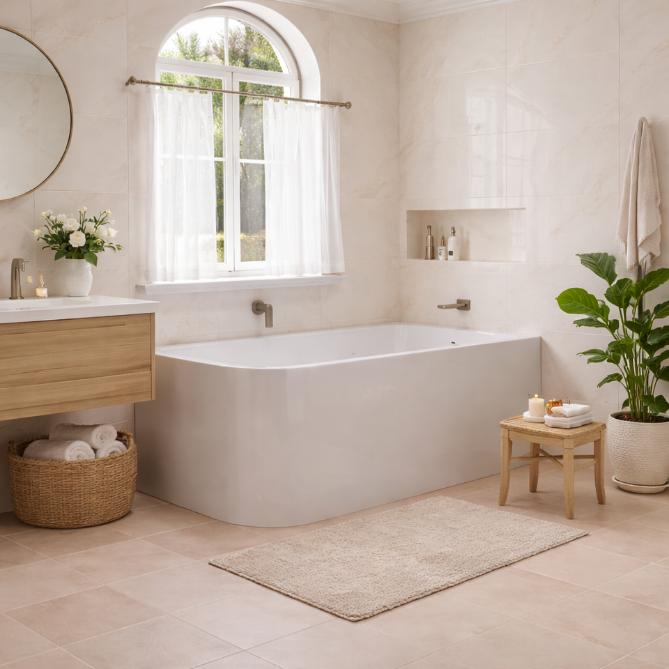 Ovia Zurich 1700mm Gloss White Multi Fit Right-Hand Multi-fit, Corner Bath/ Back-to-Wall Bath/ Freestanding Bath