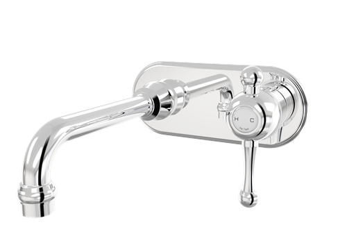 Par Taps Tudor Wall Basin Mixer - Chrome
