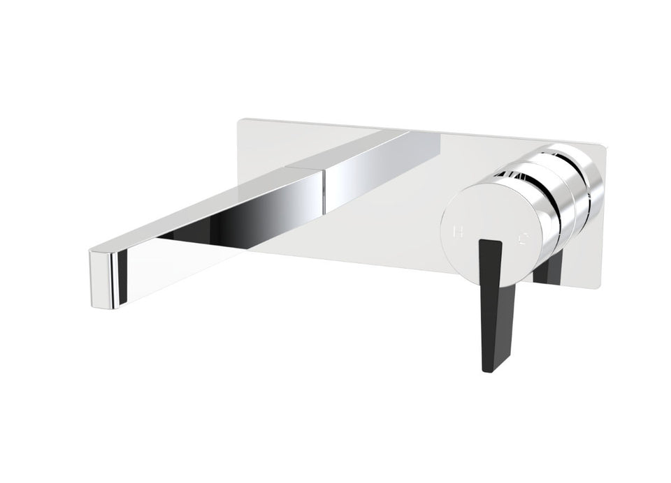 Flyte Basin Wall Mixer On Plate 200mm