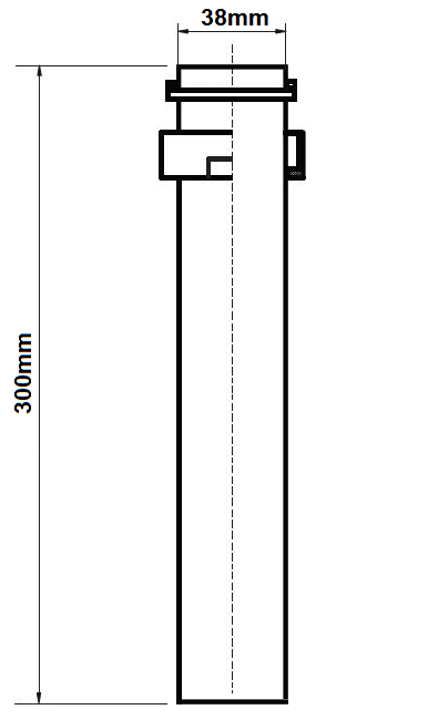 Turner Hastings Vertical Extension Pipe for Aurora Bottle P Trap