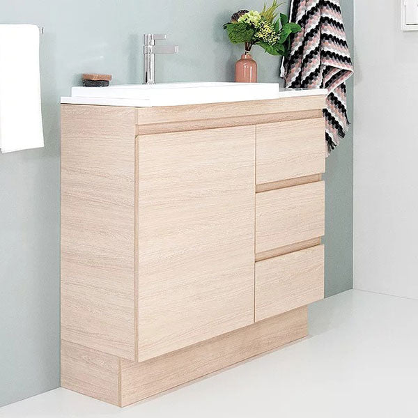 ADP Glacier Pro Semi Recessed Door & Drawer Trio Vanity Solid Surface Top