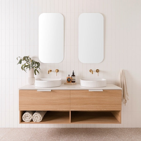 ADP Glacier Lite Shelf Slim Vanity with Solid Surface Top