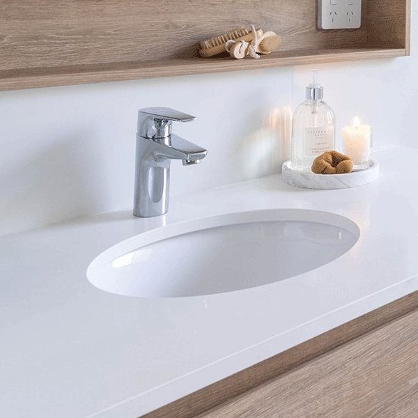 ADP Sincerity 495 x 365 Solid Surface Under Counter Basin White