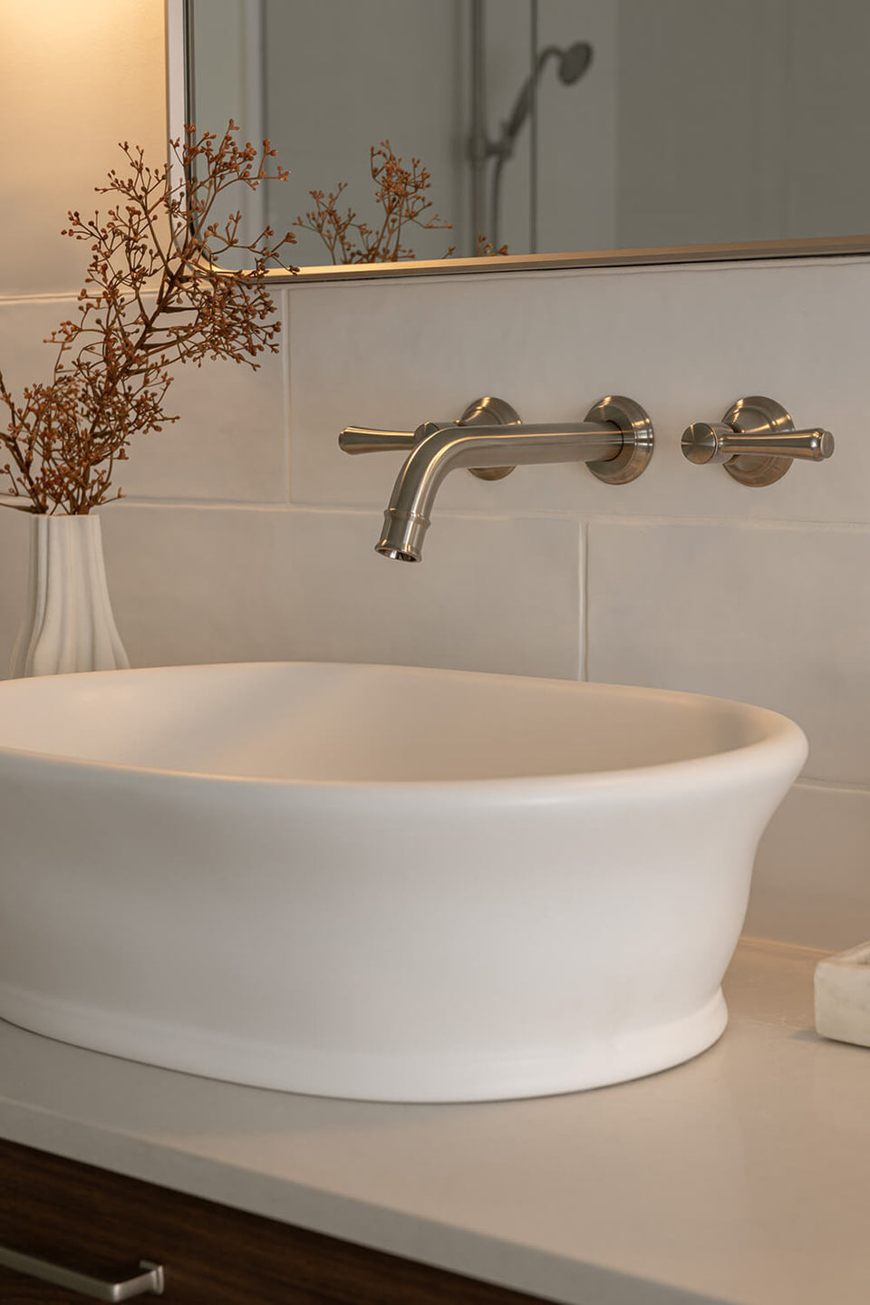 Turner Hastings Cambridge 54 x 39 TitanCast Solid Surface Above Counter Basin-Satin Silk White (CA540BA) 5