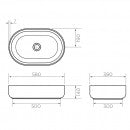 Arcisan 580x380x140 above counter basin