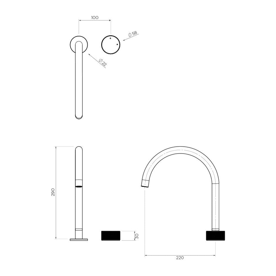 Arcisan Vierra Kitchen Mixer with Swivel Spout