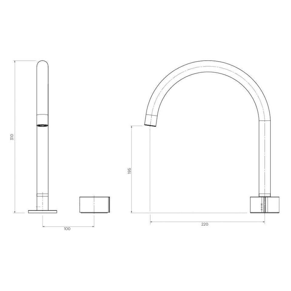 Arcisan Venn Kitchen Mixer with Swivel Spout