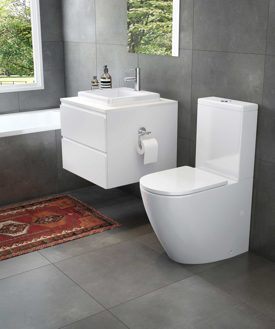 191750 | Arko Wall Faced toilet suite – White Gloss – choice of seats