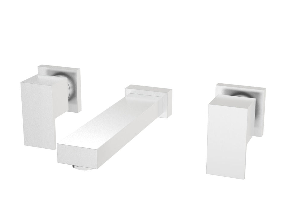 PAR Taps Burj Wall Bath Set 200mm Fixed - Brushed Chrome (B20.022.1.02)