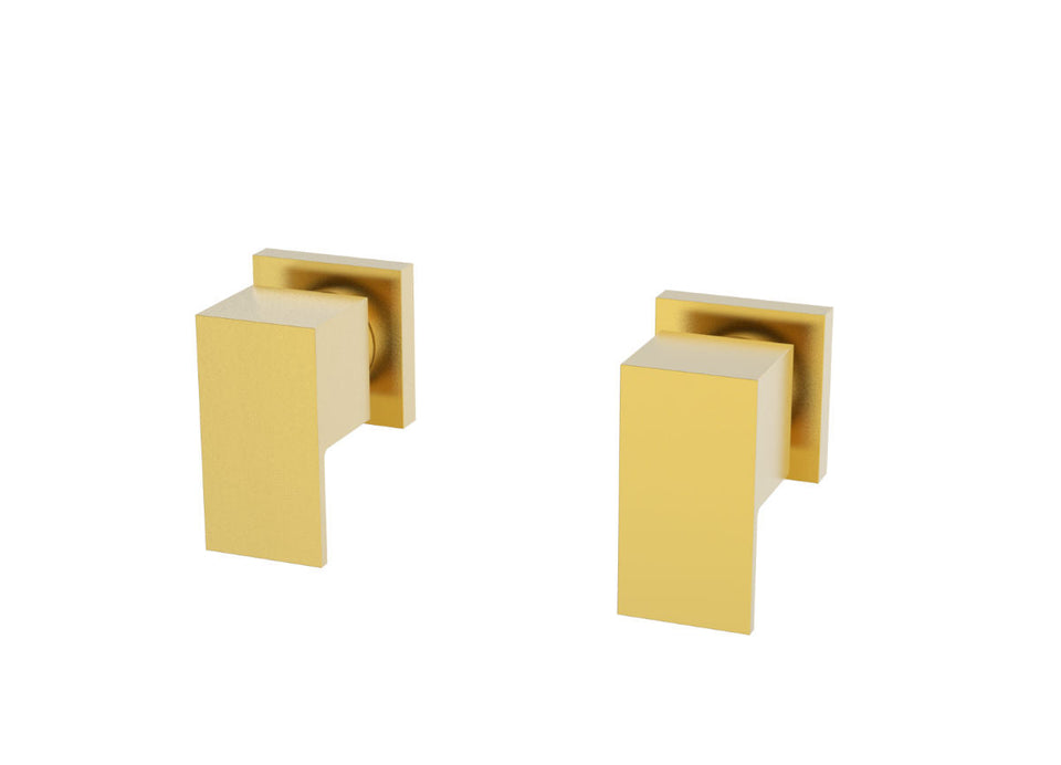 PAR Taps Burj Top Assemblies Wall Pair - 23k Brushed Gold (B20.082.1.12)