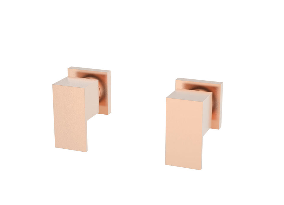 PAR Taps Burj Top Assemblies Wall Pair - Brushed Rose Gold (B20.082.1.21)