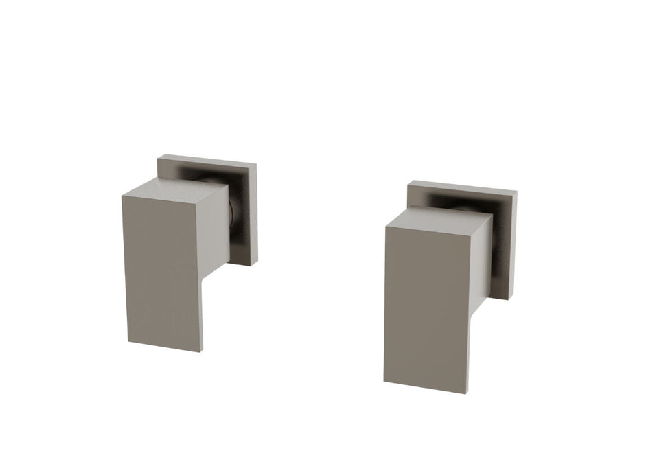 PAR Taps Burj Top Assemblies Wall Pair - Brushed Gunmetal (B20.082.1.24)
