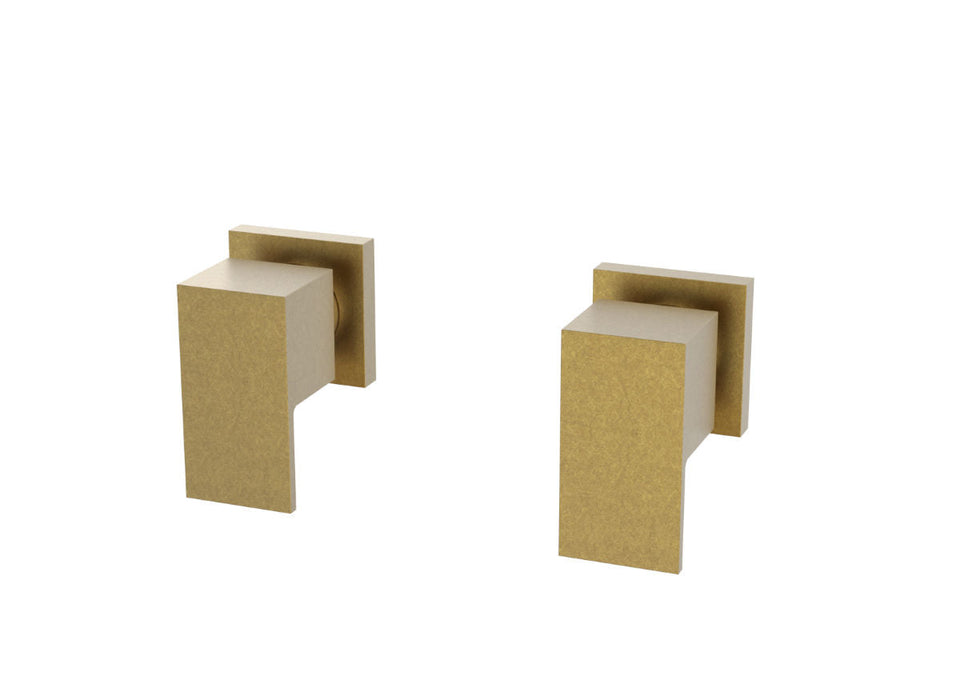 PAR Taps Burj Top Assemblies Wall Pair - Rumbled Brass (B20.082.1.40)