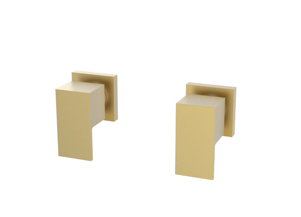 PAR Taps Burj Top Assemblies Wall Pair - Brushed Brass (B20.082.1.41)