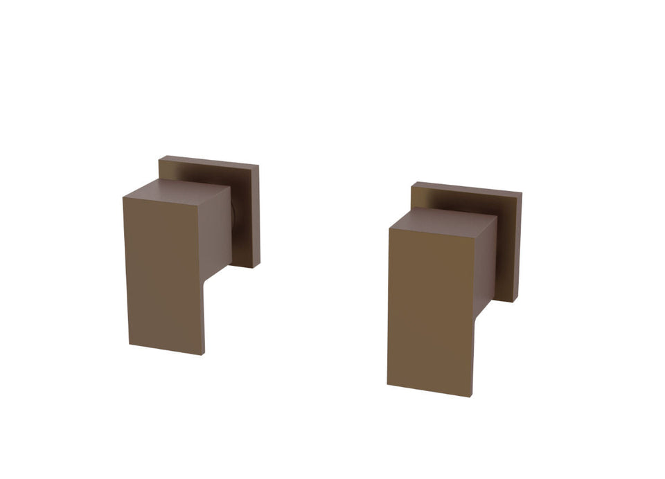 PAR Taps Burj Top Assemblies Wall Pair - Native Brass (B20.082.1.45)