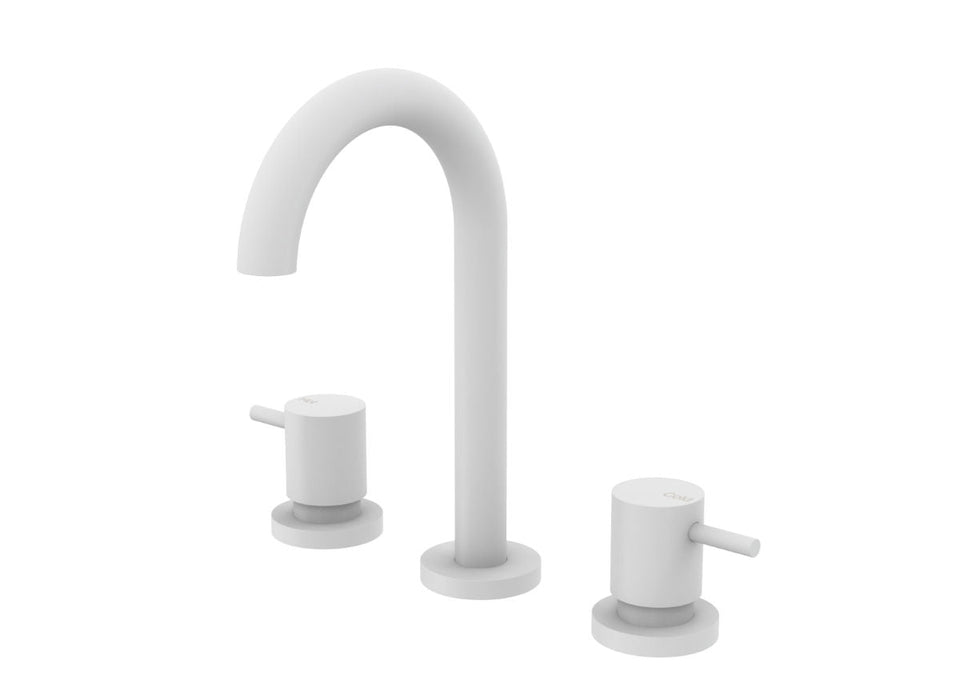 PAR Taps Lugano Basin Set Swivel Lever Ceramic Disc - Matt White (B22.011.1.33)
