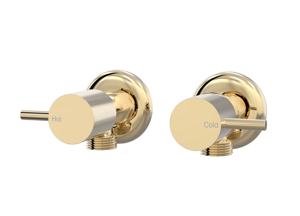Lugano Washing Machine Stops Wall Pair Lever Ceramic Disc