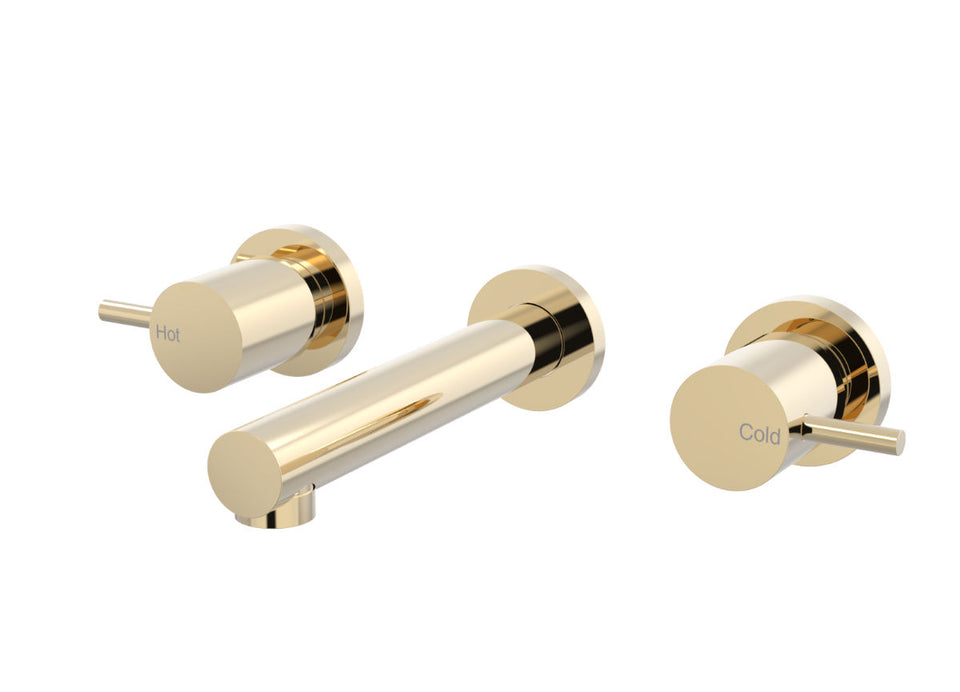 Lugano Wall Basin Set 200mm Fixed Lever Ceramic Disc