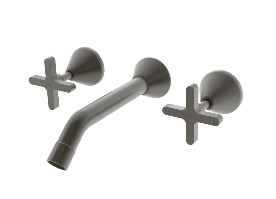PAR Taps Forme Wall Bath Set 200mm Fixed - Volcanic Grey (B27.022.1.54)