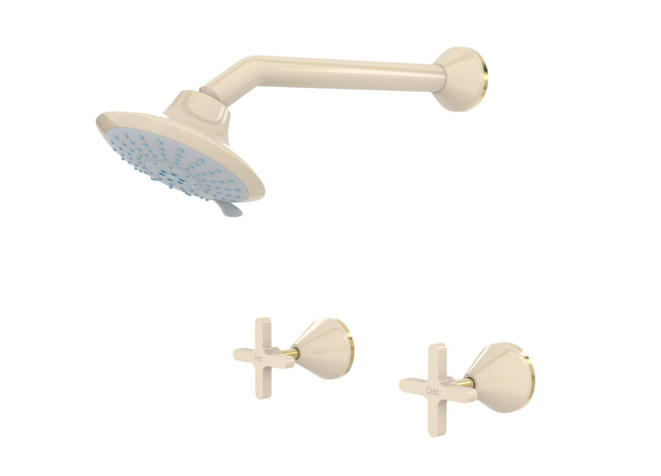 PAR Taps Forme Shower Set Fixed - Gold / Ivory (B27.031.1.14)