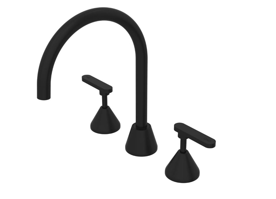 PAR Taps Forme Sink Set Swivel Lever Ceramic Disc - Matt Black (B27.051.3.34)