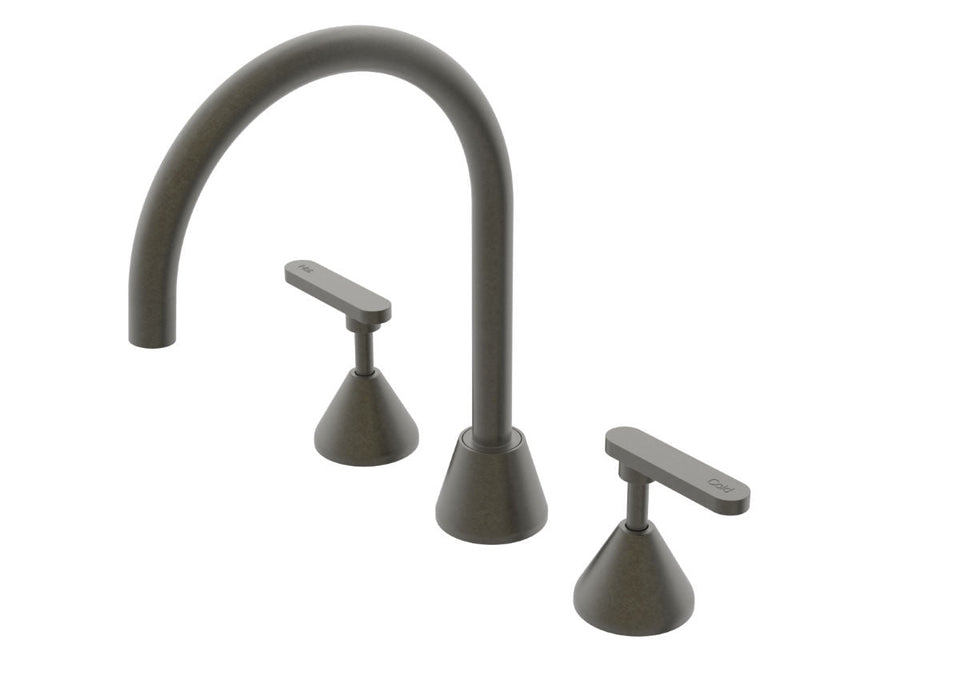 PAR Taps Forme Sink Set Swivel Lever Ceramic Disc - Volcanic Grey (B27.051.3.54)