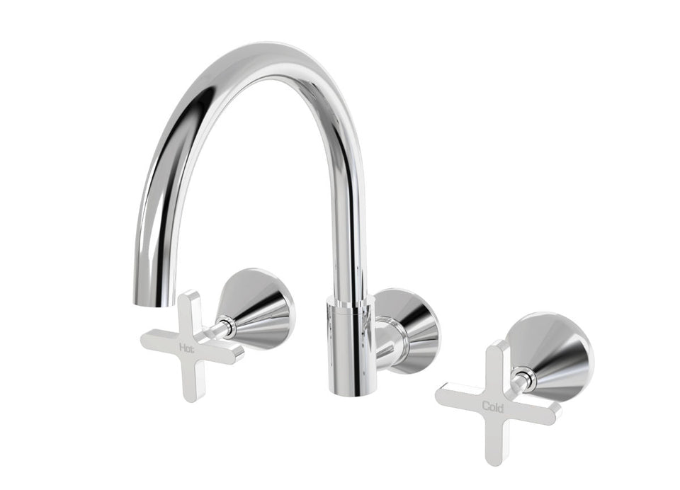 PAR Taps Forme Sink Set Wall Swivel - Gunmetal (B27.052.1.23)