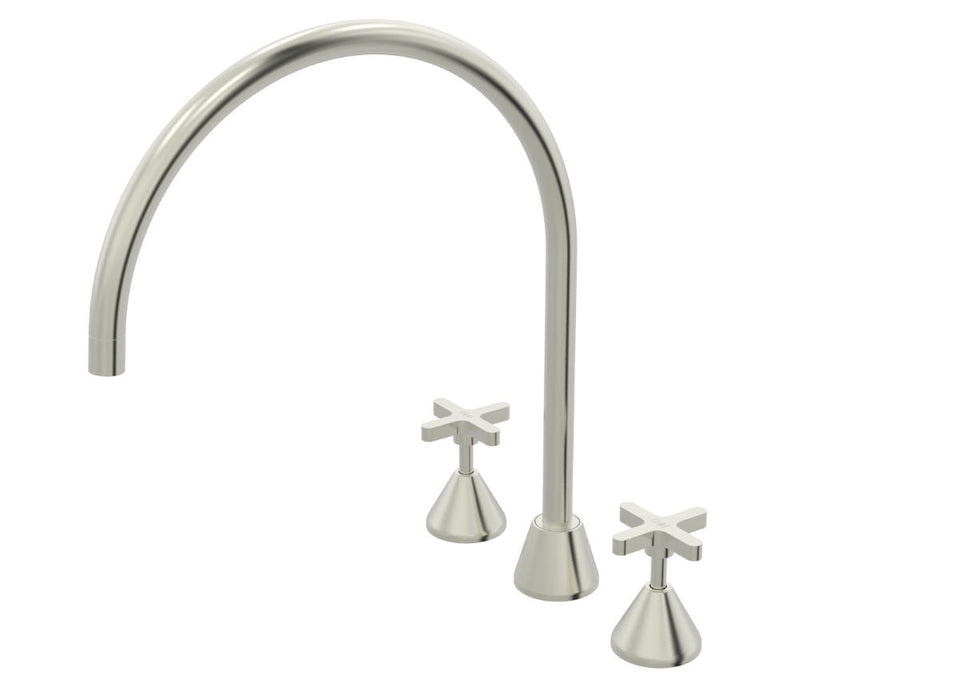 PAR Taps Forme Sink Set Hob Swivel X/Large - Brushed Nickel (B27.053.1.25)