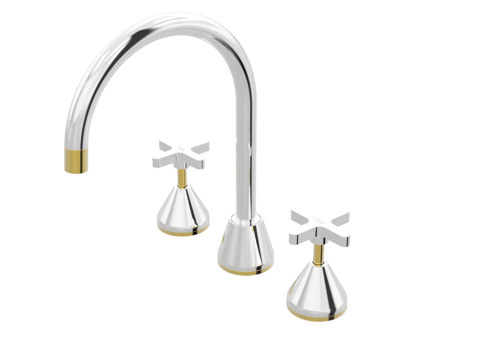PAR Taps Forme Spa Set Swivel - Chrome / Gold (B27.061.1.10)