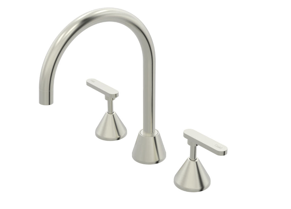 PAR Taps Forme Spa Set Swivel Lever Ceramic Disc - Brushed Nickel (B27.061.3.25)