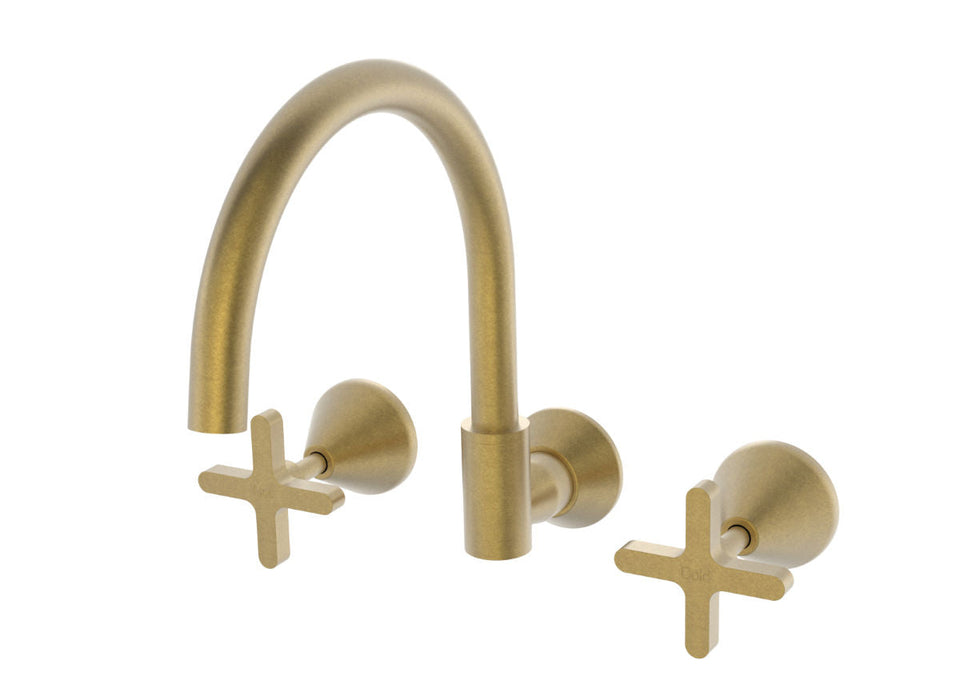 PAR Taps Forme Spa Set Wall - Swivel - Rumbled Brass (B27.062.1.40)