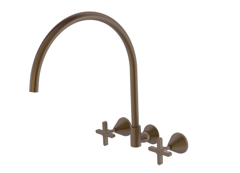 PAR Taps Forme Spa Set Wall Swivel X/Large - Native Brass (B27.064.1.45)