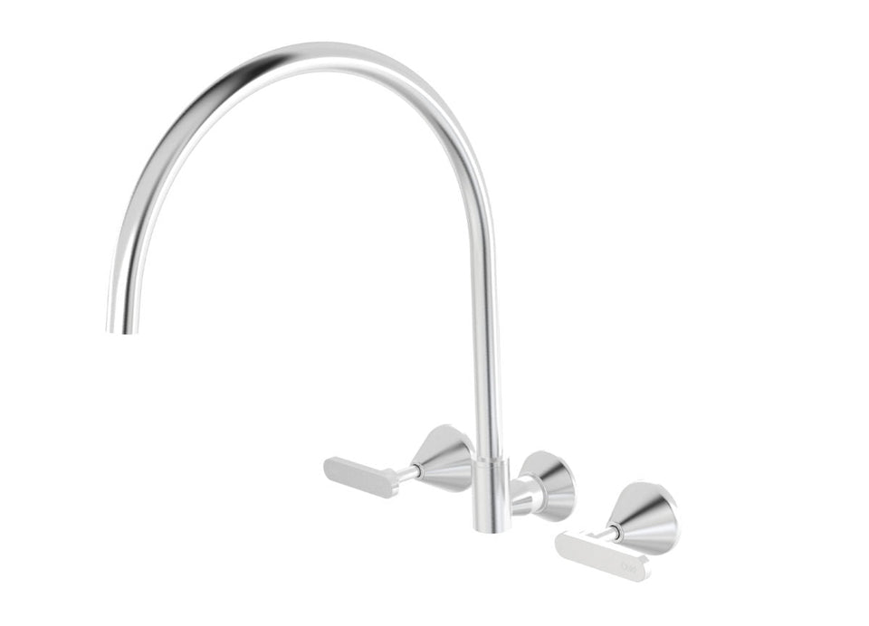 PAR Taps Forme Spa Set Wall Swivel X/Large Lever Ceramic Disc - Brushed Chrome (B27.064.3.02)